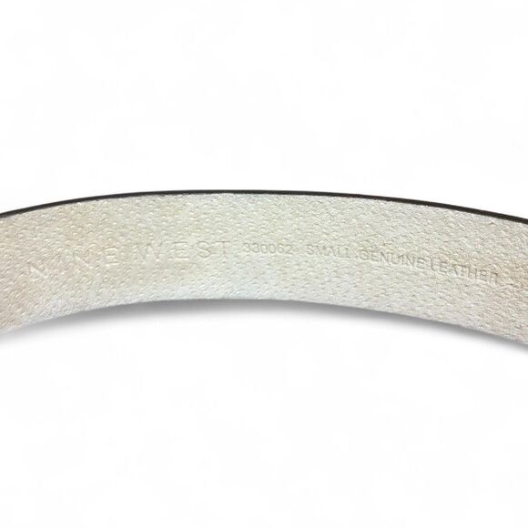 Nine West Black Genuine Leather Belt with Silver Hardware size Small - Picture 5 of 5